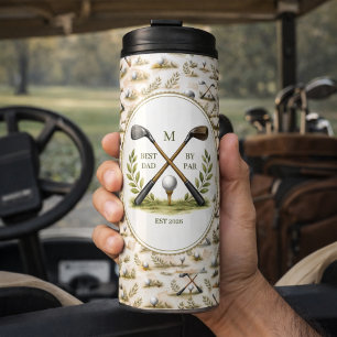 Bouteilles Isothermes Papa de golf personnalisé Meilleur par Par Monogra