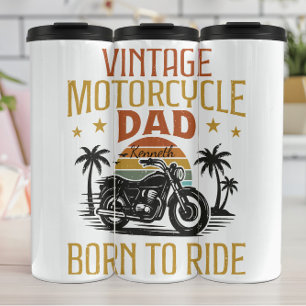 Bouteilles Isothermes Papa De La Moto vintage Est Né À Ride
