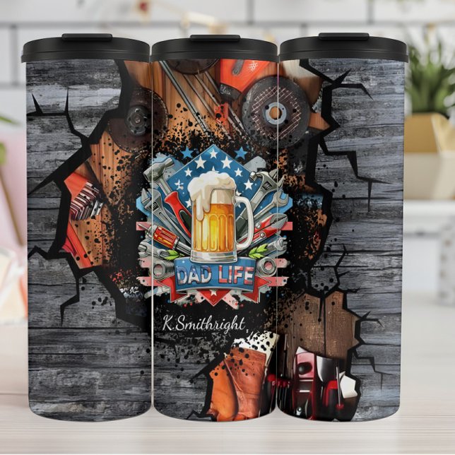 Bouteilles Isothermes Papa Life Beer Tools Garage (Créateur téléchargé)