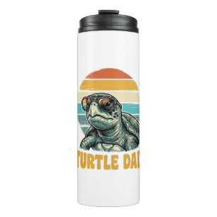 Bouteilles Isothermes Papa Tortue Rétro Coucher de Soleil Vintage Gravur