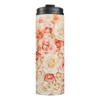 Bouteilles Isothermes Papier à fleurs pour arrière - plan en style amour
