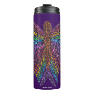 Bouteilles Isothermes Papillon Arc-en-ciel (violet) - Tumbler Thermique