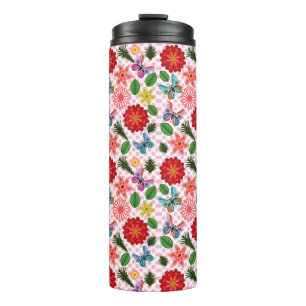 Bouteilles Isothermes Papillon Floral de Jardin de Printemps Moderne
