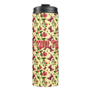 Bouteilles Isothermes Papillon Floral de Jardin de Printemps Moderne en
