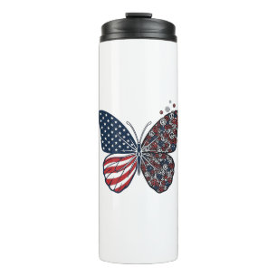 Bouteilles Isothermes Papillon patriotique vintage de la paix Vector Art