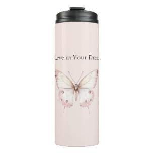 Bouteilles Isothermes Papillon Rose Pâle Croire en les Rêves