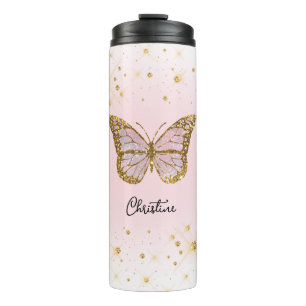 Bouteilles Isothermes papillon rose personnalisé