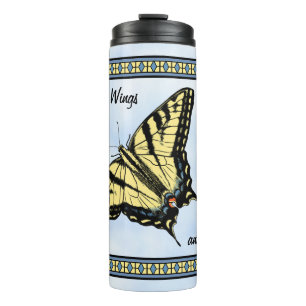 Bouteilles Isothermes Papillon Swallowtail jaune du Sud-Ouest Personnali