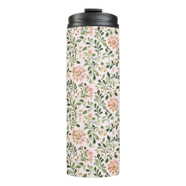 Bouteilles Isothermes Papillon Vert Menthe Rose Blush (Devant)