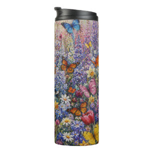 Bouteilles Isothermes Papillons du Paradis – Une Fleur Sauvage Colorée