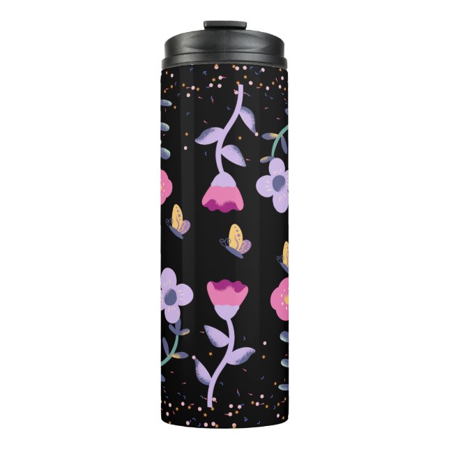 Bouteilles Isothermes papillons et fleurs (Devant)