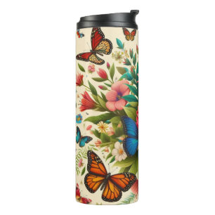 Bouteilles Isothermes Papillons Et Fleurs