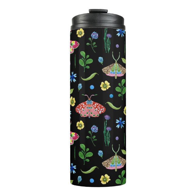 Bouteilles Isothermes Papillons multicolores : Motif transparent (Devant)