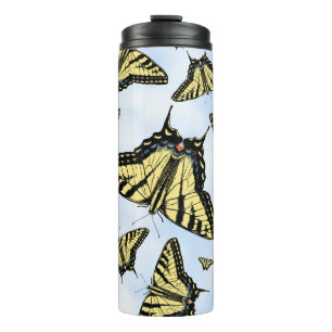 Bouteilles Isothermes Papillons Queue d'hirondelle jaunes Motif