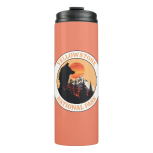 Bouteilles Isothermes Parc national de Yellowstone, Sunset Wolf Art, Cer