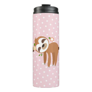 Bouteilles Isothermes paresse, paresse mignonne, illustration animale
