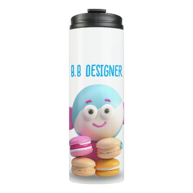 Bouteilles Isothermes Parleur Macaron Coloré, Personnalisable (Devant)