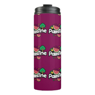 Bouteilles Isothermes Parole palestinienne mignonne entourée de pastèque
