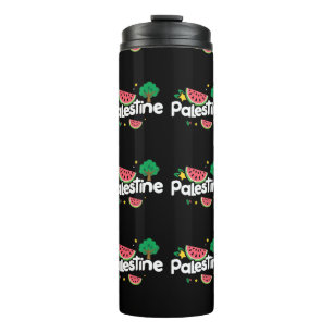 Bouteilles Isothermes Parole palestinienne mignonne entourée de pastèque