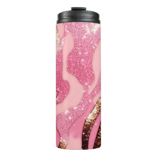 Bouteilles Isothermes Parties scintillant d'agate Paruline animal 20oz