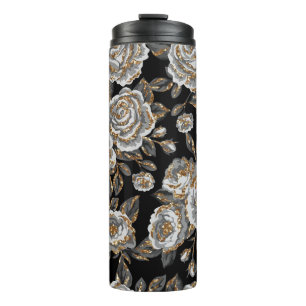 Bouteilles Isothermes Parties scintillant Gold Floral : Étincelle Vintag