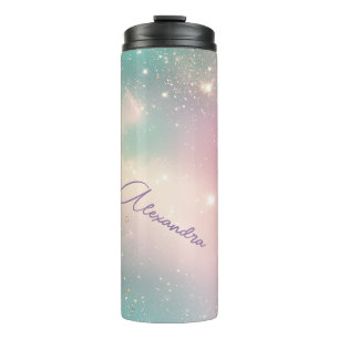 Bouteilles Isothermes Parties scintillant Pastel Milky Way Galaxy Nom pe