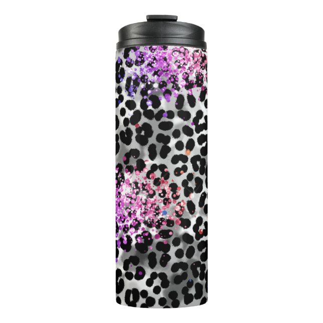 Bouteilles Isothermes *~* Parties scintillant rose Animal Leopard Spots  (Devant)