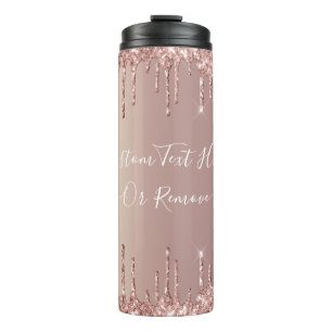 Bouteilles Isothermes Parties scintillant rose Gold Blush Éclats Texte p