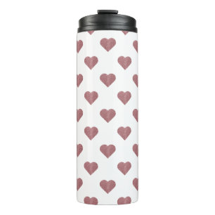Bouteilles Isothermes Parties scintillant Rose Gold Coeurs Arrière - pla