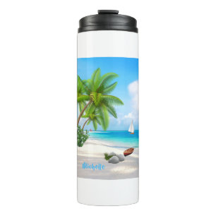 Bouteilles Isothermes Paruline thermale personnalisée Tropica Beach