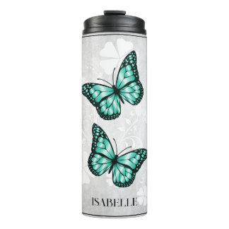 Bouteilles Isothermes Paruline thermale turquoise Florale