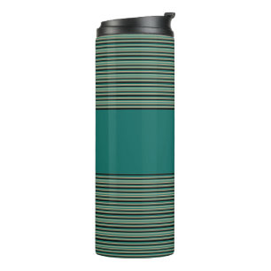 Bouteilles Isothermes Paruline thermique à rayures turquoise