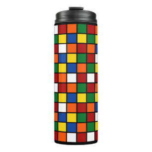Bouteilles Isothermes Paruline thermique avec carrés colorés Var01