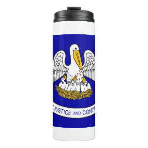 Bouteilles Isothermes Paruline thermique avec drapeau de la Louisiane, U