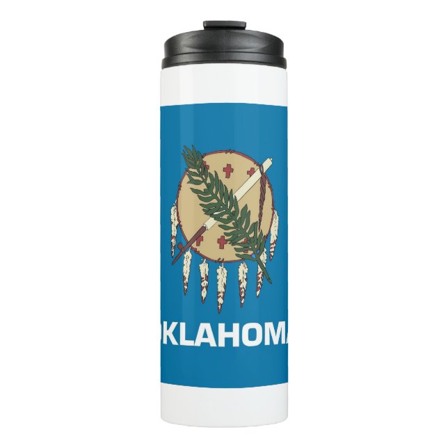 Bouteilles Isothermes Paruline thermique avec drapeau de l'Oklahoma, Éta (Devant)