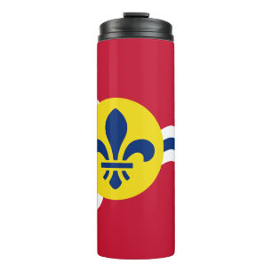 Bouteilles Isothermes Paruline thermique avec drapeau de Saint-Louis