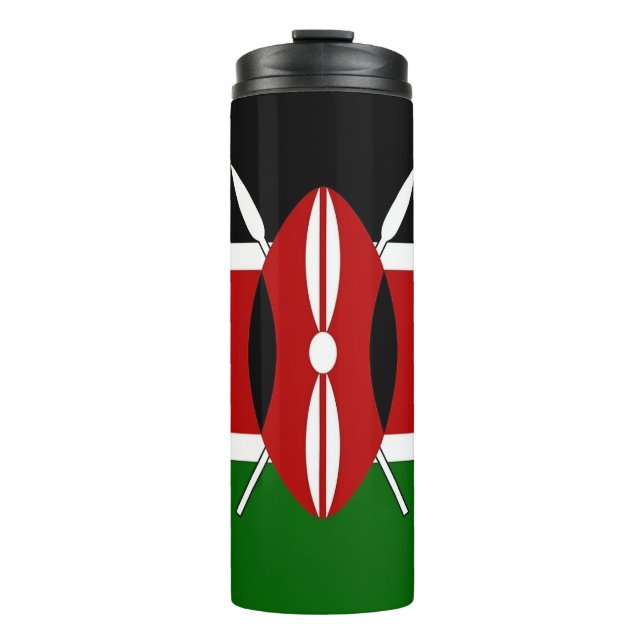 Bouteilles Isothermes Paruline thermique avec drapeau du Kenya (Devant)