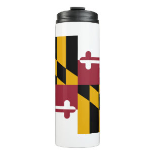 Bouteilles Isothermes Paruline thermique avec drapeau du Maryland, États