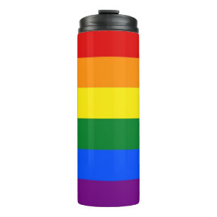 Bouteilles Isothermes Paruline thermique avec drapeau Rainbow Pride LGBT