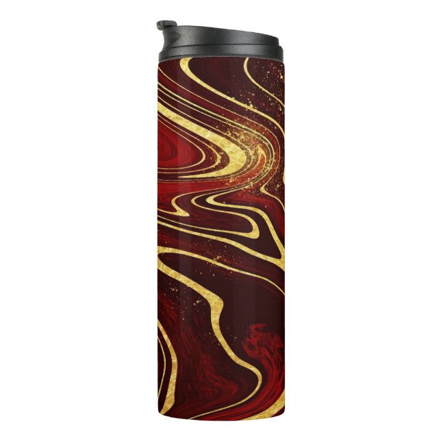 Bouteilles Isothermes Paruline thermique en marbre (Tourné sur la droite)