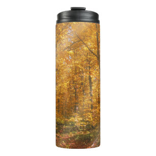 Bouteilles Isothermes Paruline thermique Forêt d'automne Rayons d'or