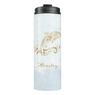 Bouteilles Isothermes Paruline thermique personnalisée Dolphin d'or