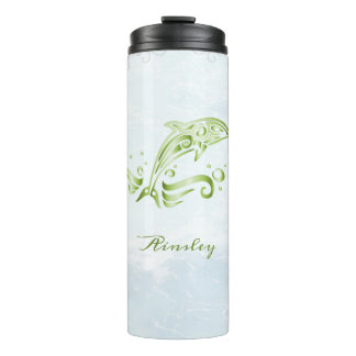 Bouteilles Isothermes Paruline thermique personnalisée Dolphin vert