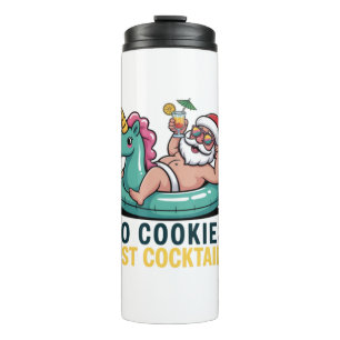 Bouteilles Isothermes Pas de cookies juste cocktails Santa Noël d'été