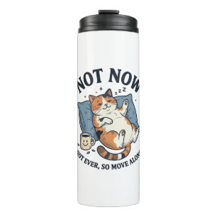 Bouteilles Isothermes Pas maintenant Chat paresseux Gravure vintage Dess