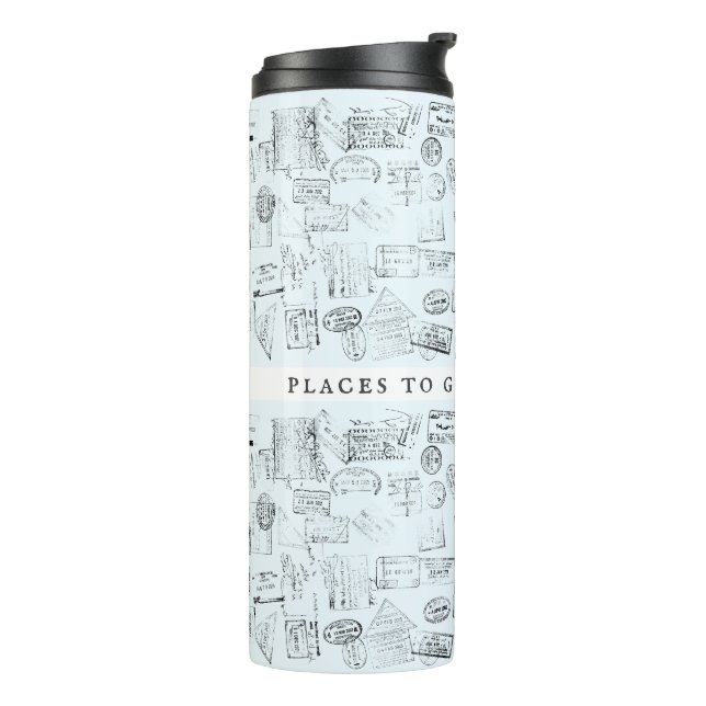 Bouteilles Isothermes Passeport Timps Wanderlust voyage devis modèle (Tourné sur la gauche)