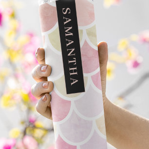 Bouteilles Isothermes Pastel Aquarelle Sirène Motif avec nom