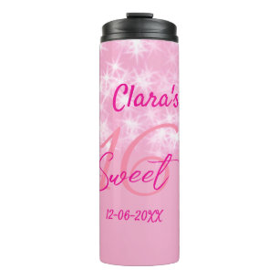 Bouteilles Isothermes Pastel bébé rose doux 16 anniversaire ajouter nom