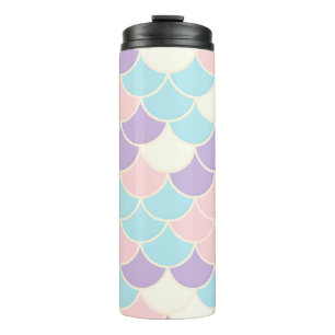 Bouteilles Isothermes Pastel Mermaid Scales Seamless Pattern