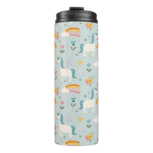 Bouteilles Isothermes Pastel mignon Rainbow Unicorn Motif